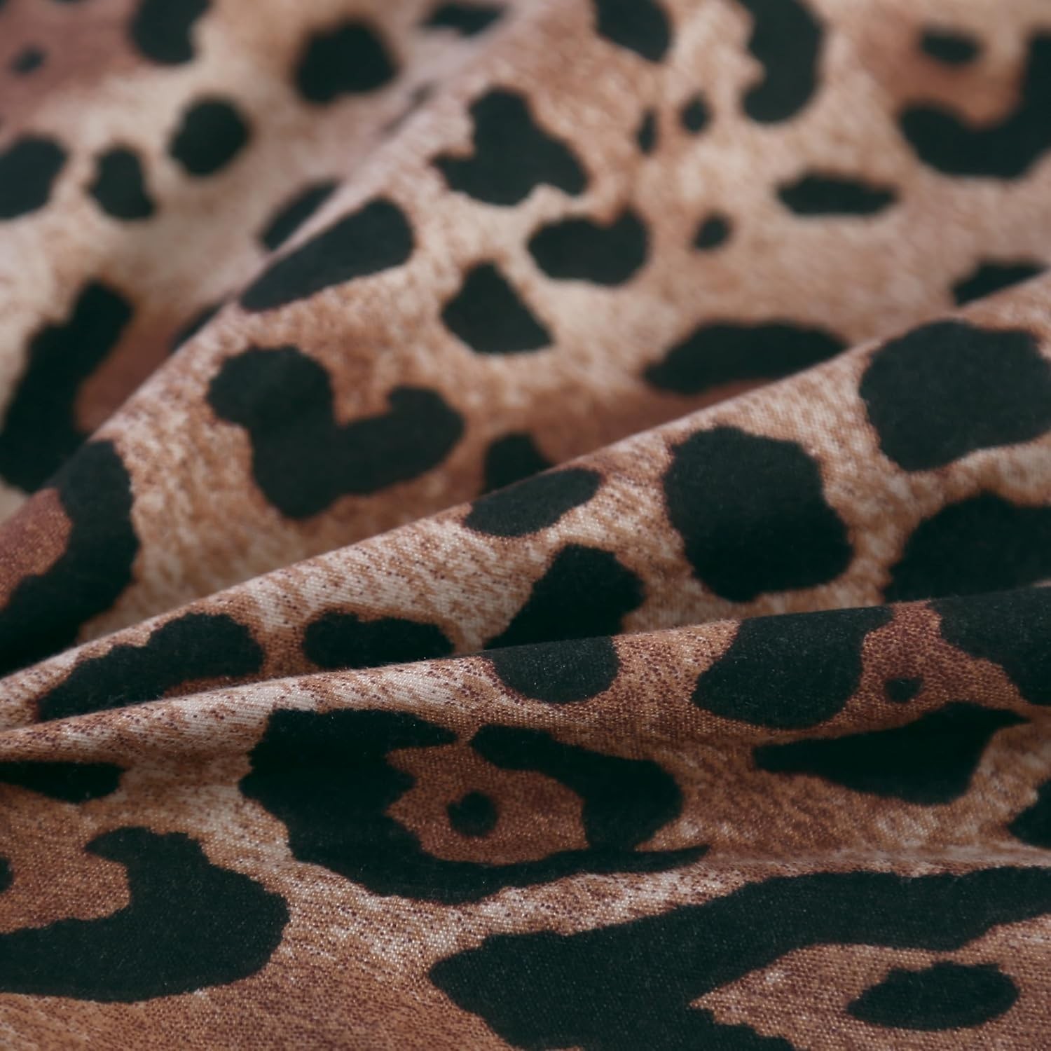 SDY 4PCS Cheetah Bedding Sheets Full Leopard Print Sheet Set Included 1 Fitte…