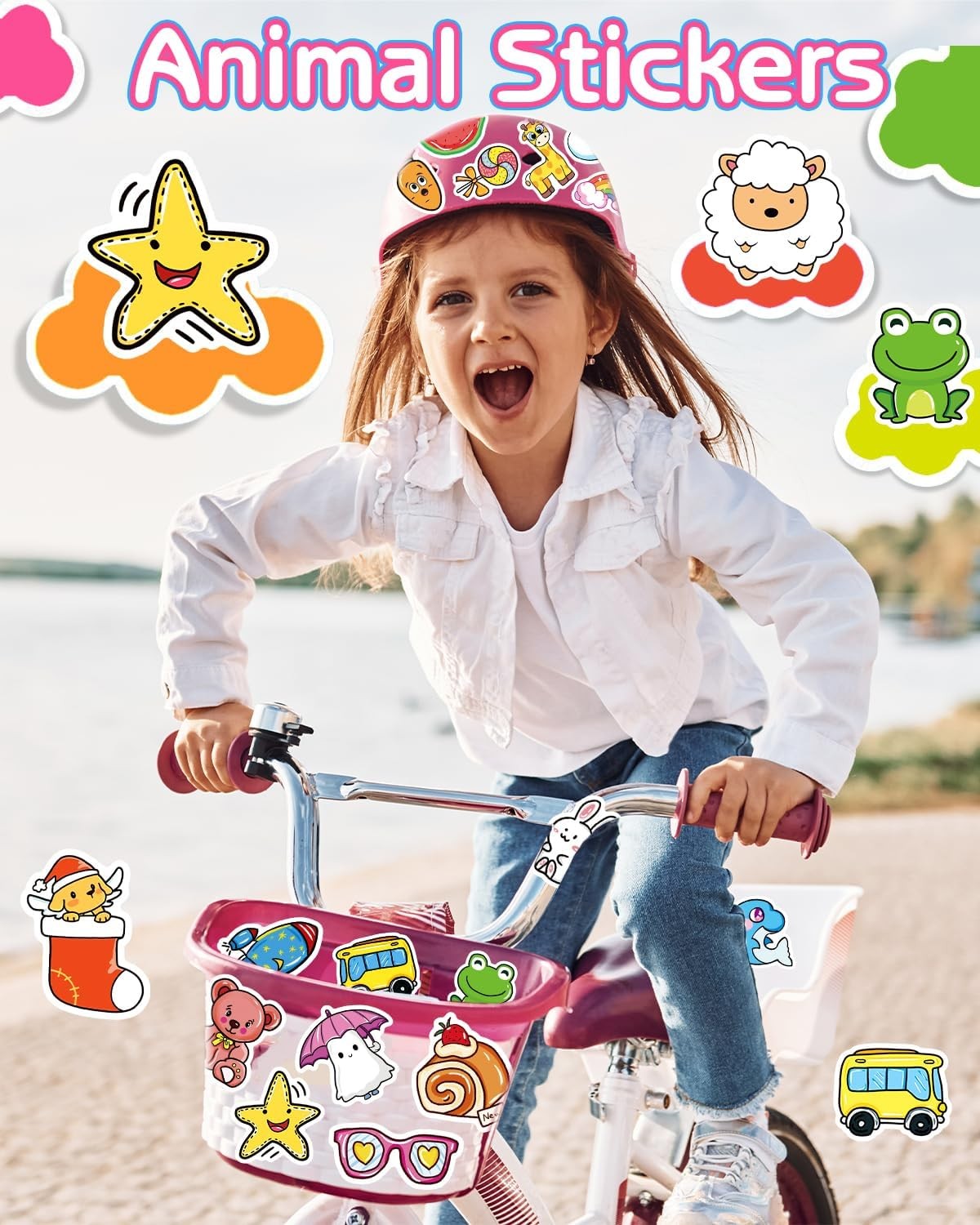 600PCS Cute Kawaii Aesthetic Stickers for Laptop Water Bottle | Waterproof Vinyl