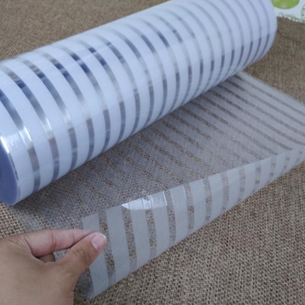 Frosted Stripe Window Cover Static Cling Reusable Waterproof PVC Material