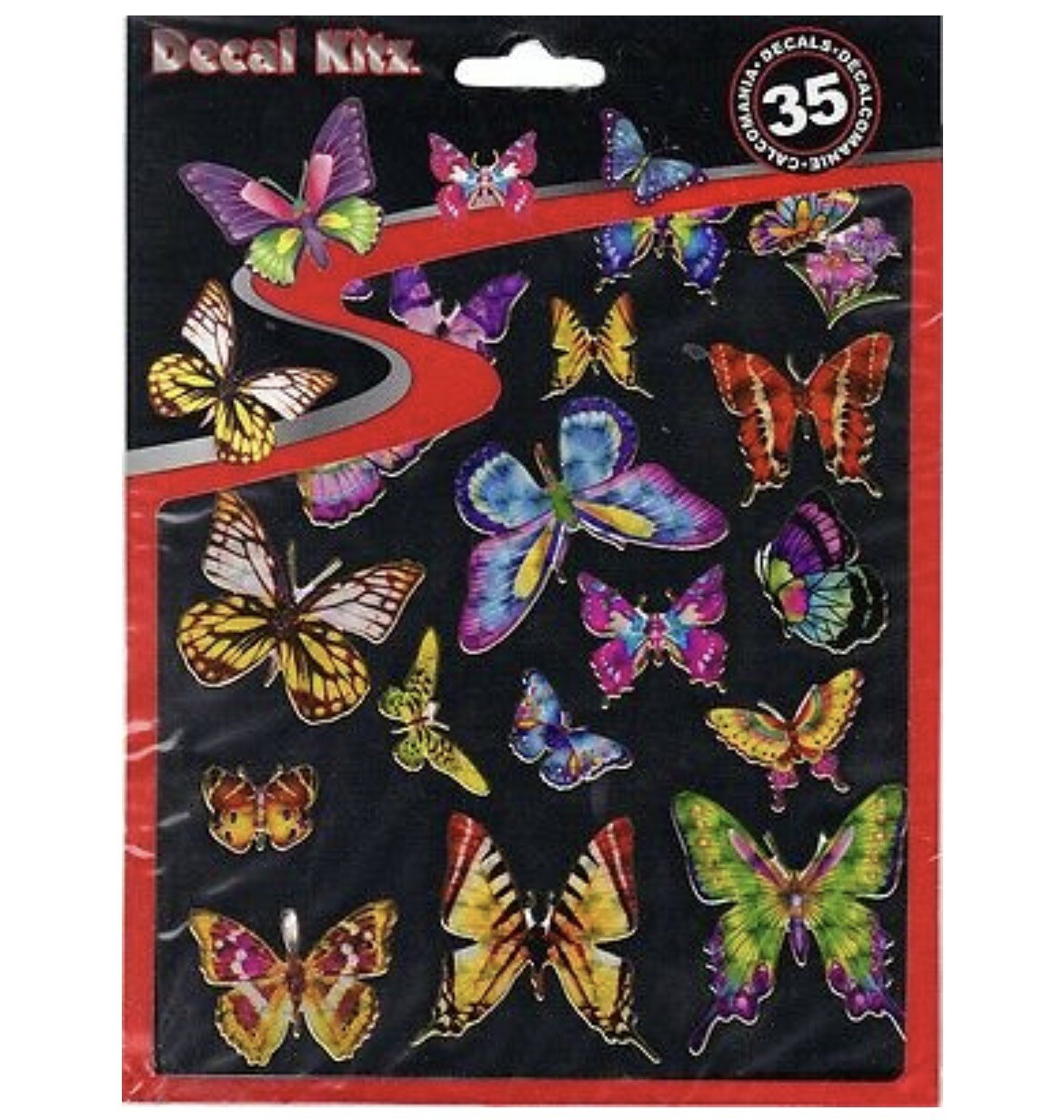 Chroma Butterfly Decal Kitz 35 Multi-Color Prismatic Butterflies *New