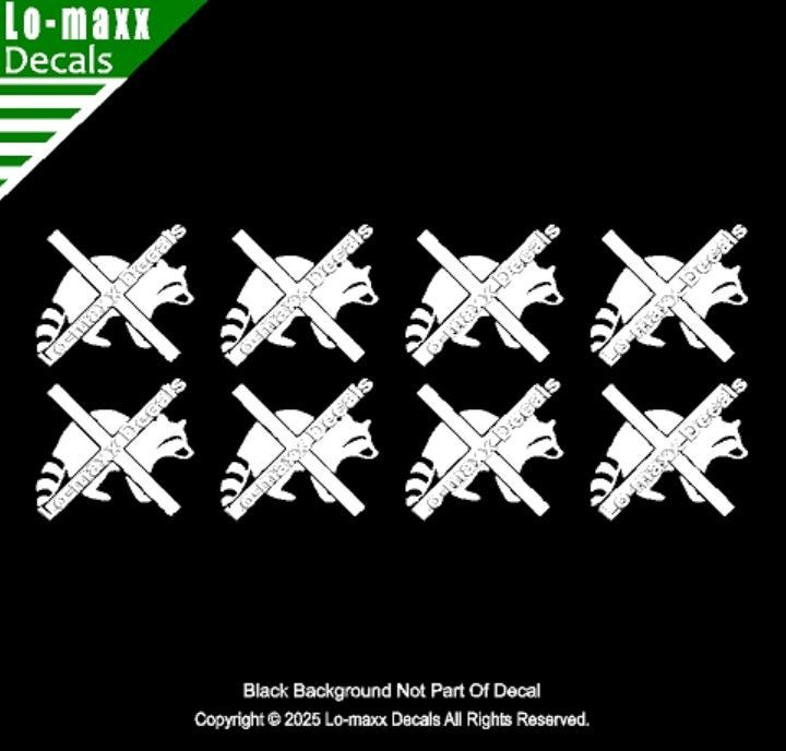 Raccoon Kill Markings Die Cut Vinyl Decal Sticker Car Truck Window Funny Graphic
