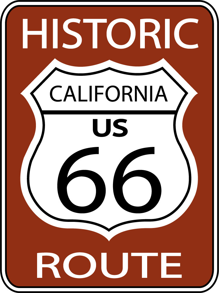 Historic Route 66 California Brown 4×5.gif