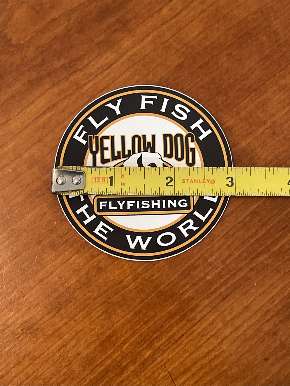 Original Yellow Dog Fly Fish The World Sticker Decal 3” FLYFISHING