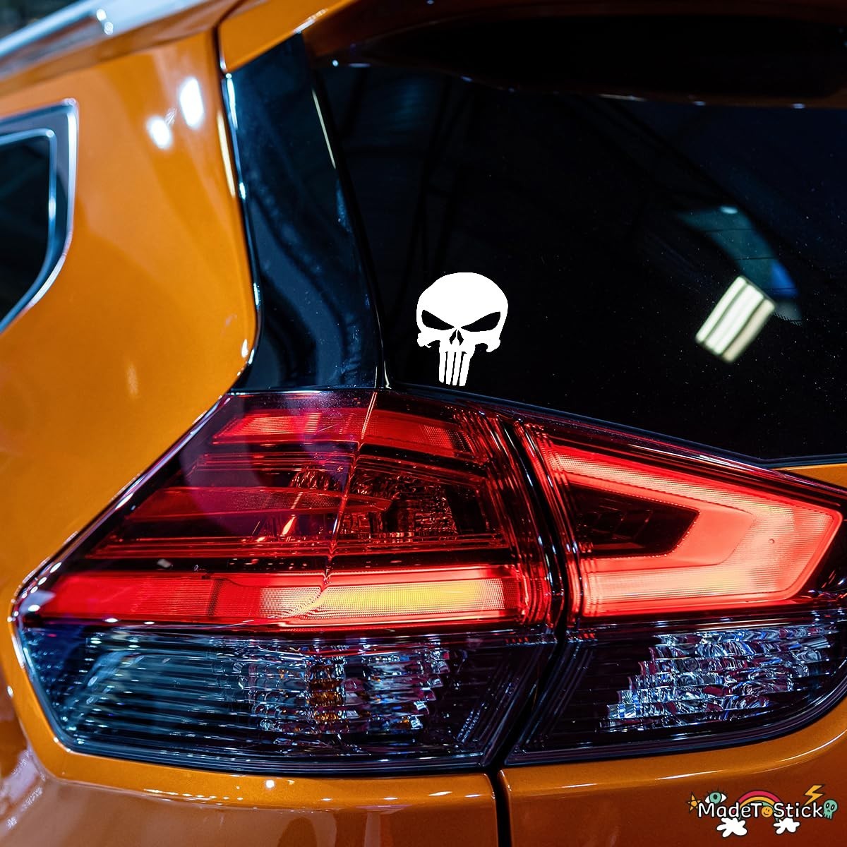 Skull Logo Tactical Gothic Style Vinyl Decal Car Motorcycle Sticker 3"x2"