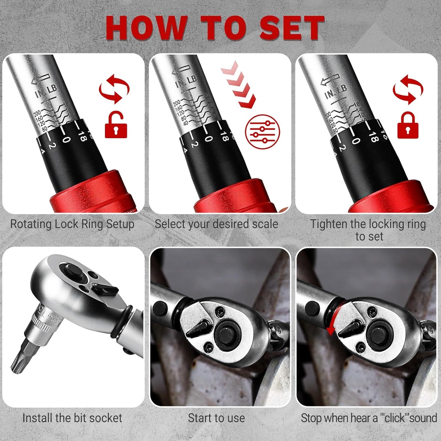 26Pcs Bike Torque Wrench Set, 1/4 Inch Drive Torque Wrench, 20200 IN….