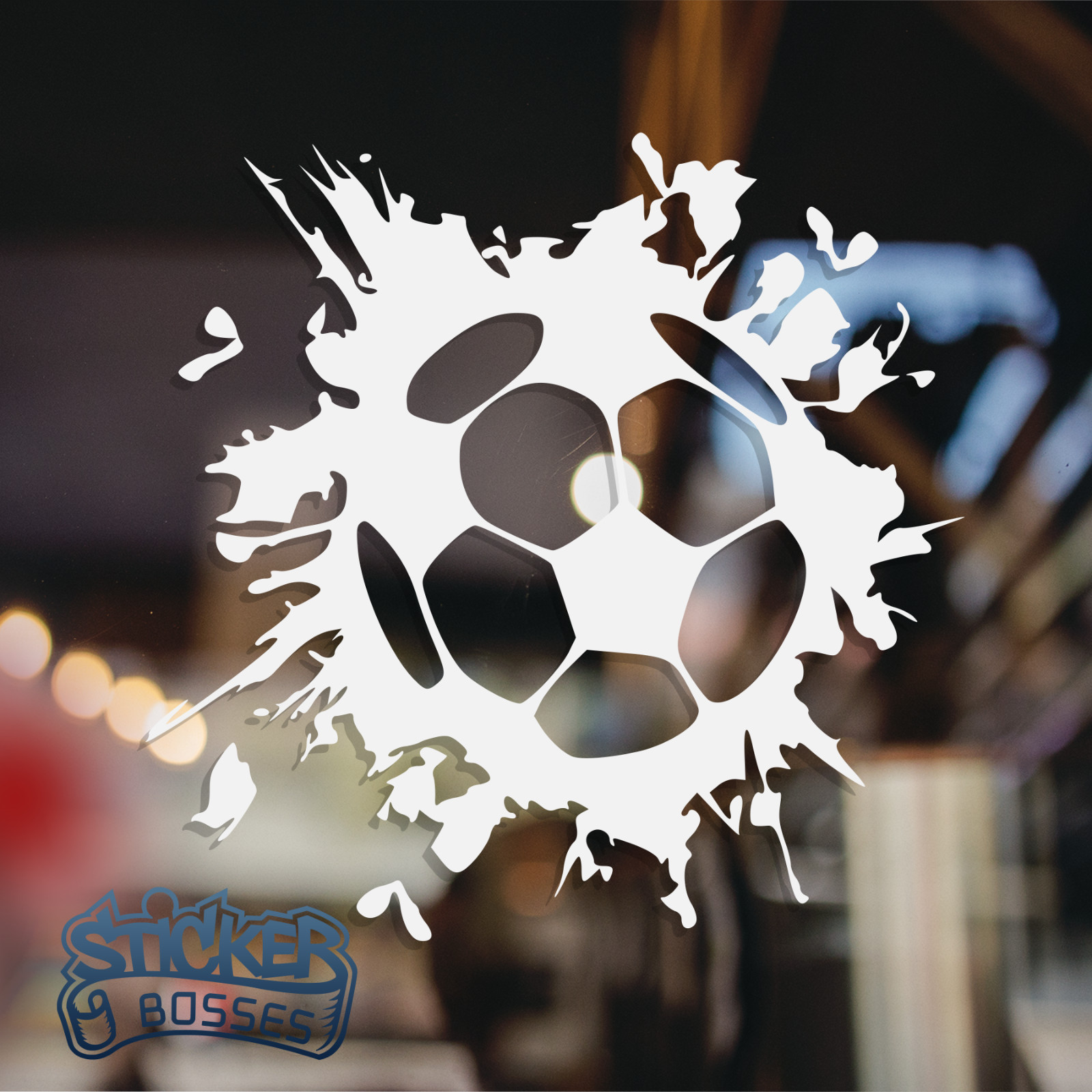Soccer Ball Splatter Vinyl Decal Sticker Car Sports Grunge
