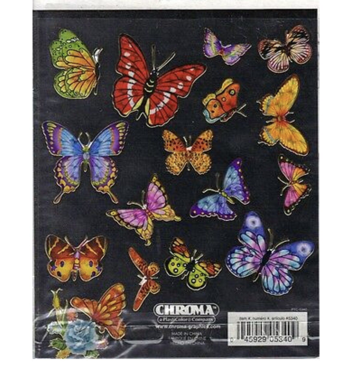 Chroma Butterfly Decal Kitz 35 Multi-Color Prismatic Butterflies *New