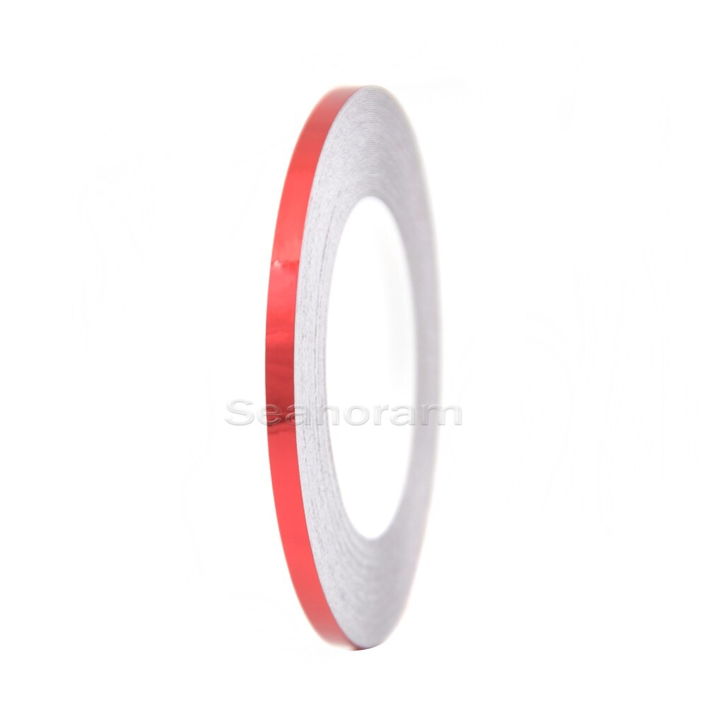 1/12" 2mm Red Chrome DIY Home Shop Pinstriping Pin Stripe Decal Vinyl Sticker