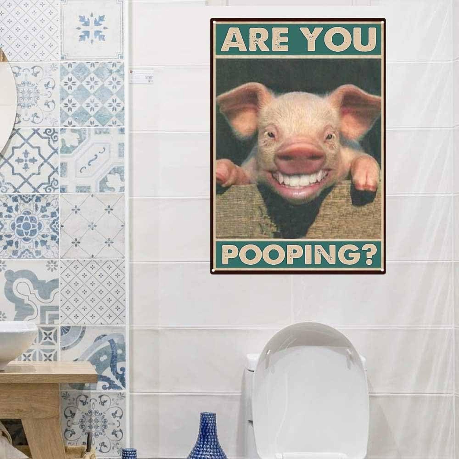 Funny Signs,Bathroom Decor Sign,Funny Bathroom Wall Art,Funny Home Decor,"Are…