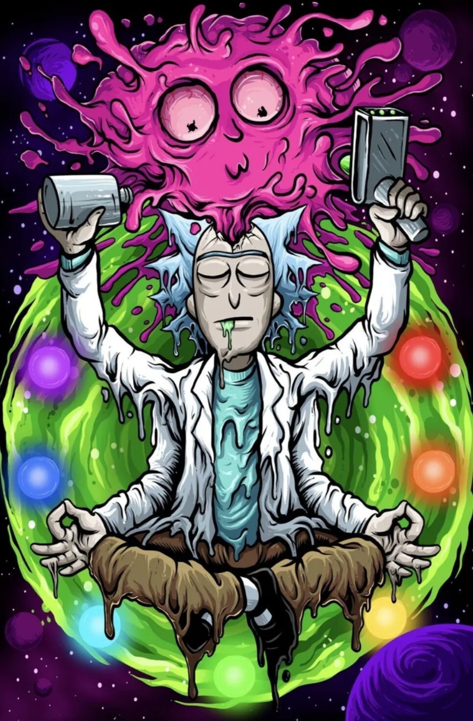 Rick and Morty 420 3 inch Decal Cartoon Funny High Vinyl Sticker indoor/outdoor