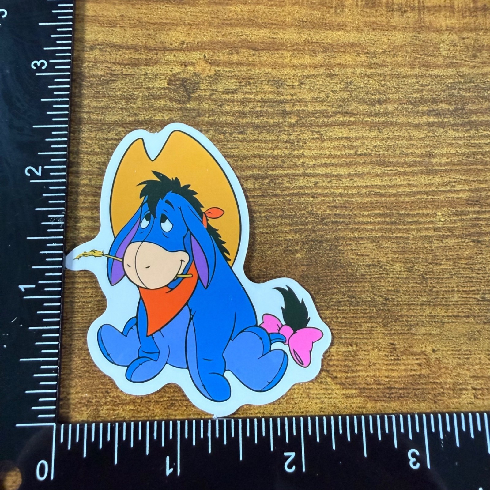 3 Stickers Disney Mickey Donald Eeyore Country Western Vinyl Decal Laptop Phone
