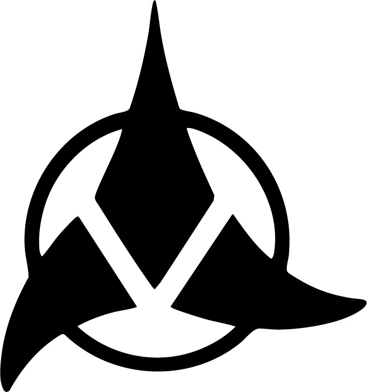 Klingon Symbol VINYL DECAL Star Trek, sci-fi, car, window, laptop