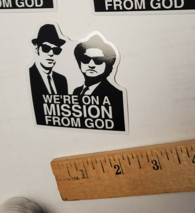 MISSION FROM GOD BLUES BROTHERS STICKERS VARIETY PACK LOT OF 3