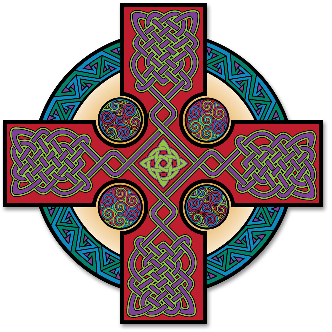 Celtic Cross Classic Ireland Irish Decal Sticker