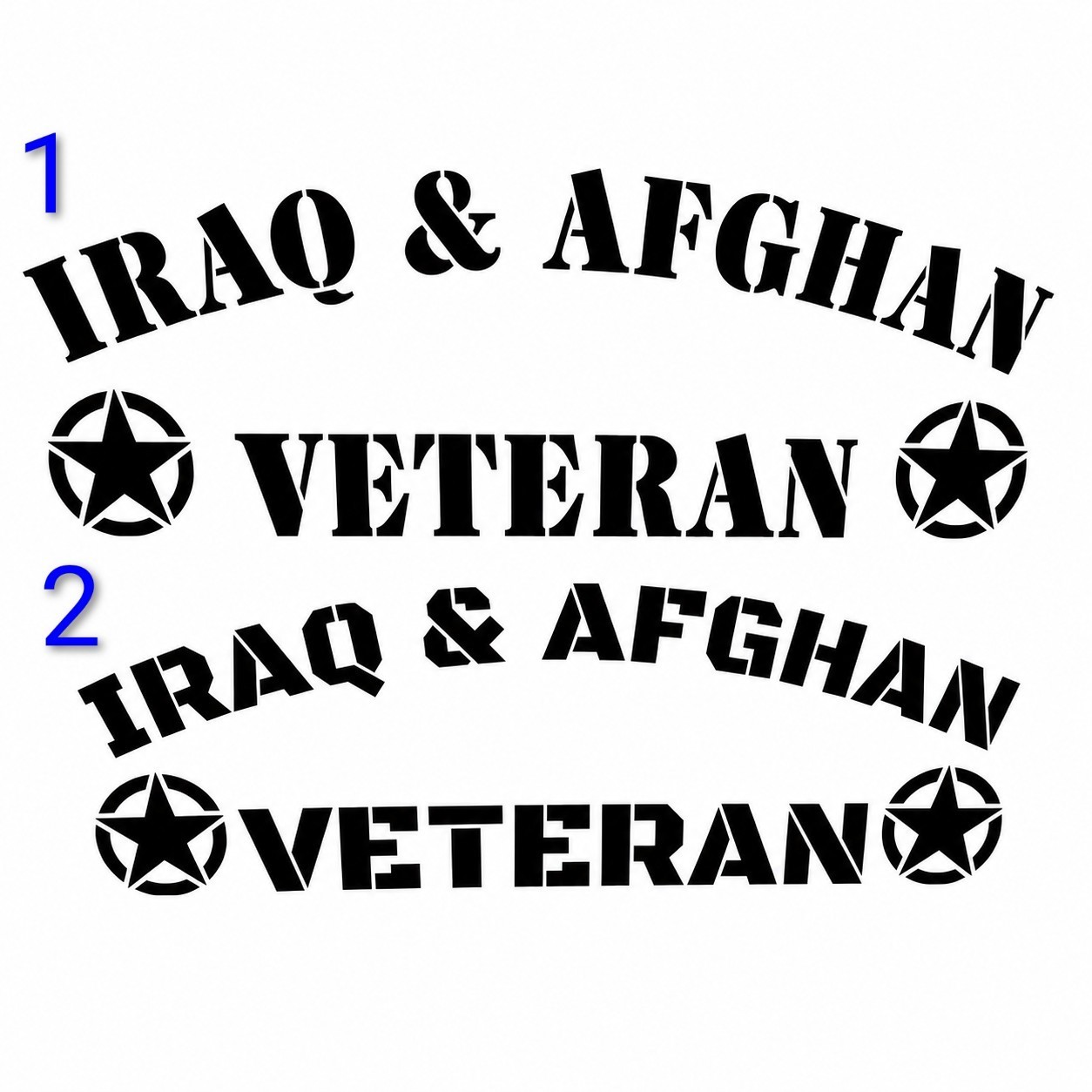 Iraq & Afghanistan Veteran decal (Set Of 2)