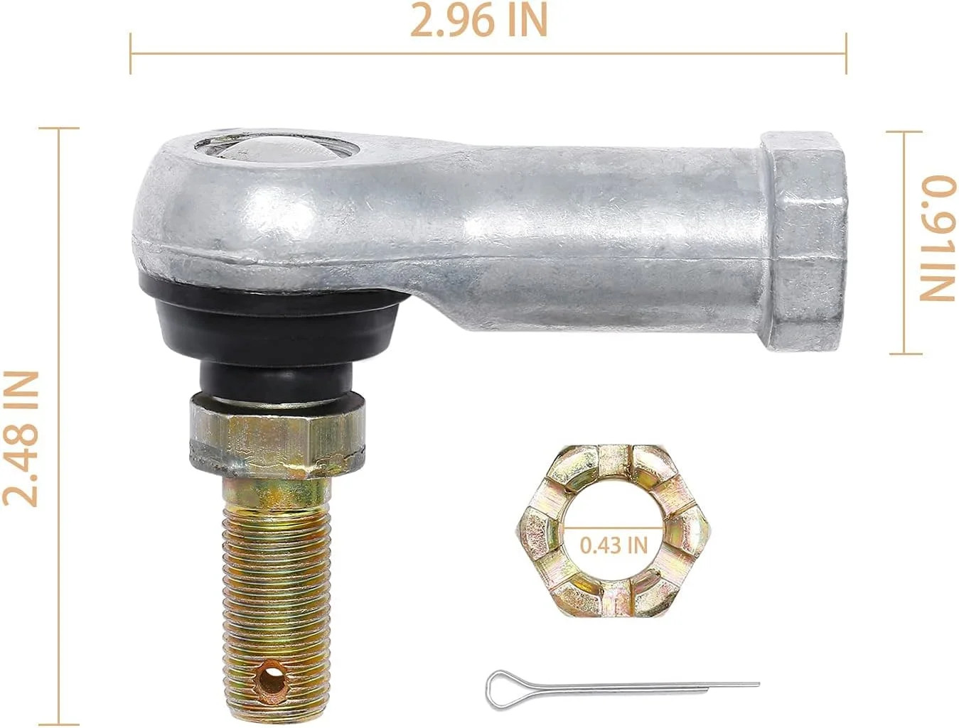 Tie Rod End Kit, Compatible With 1997-2017 Honda Foreman 400/450 / 500, 2001-201