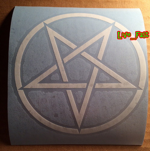 PENTAGRAM DECAL STICKER witchcraft wicca magic majick pentacle