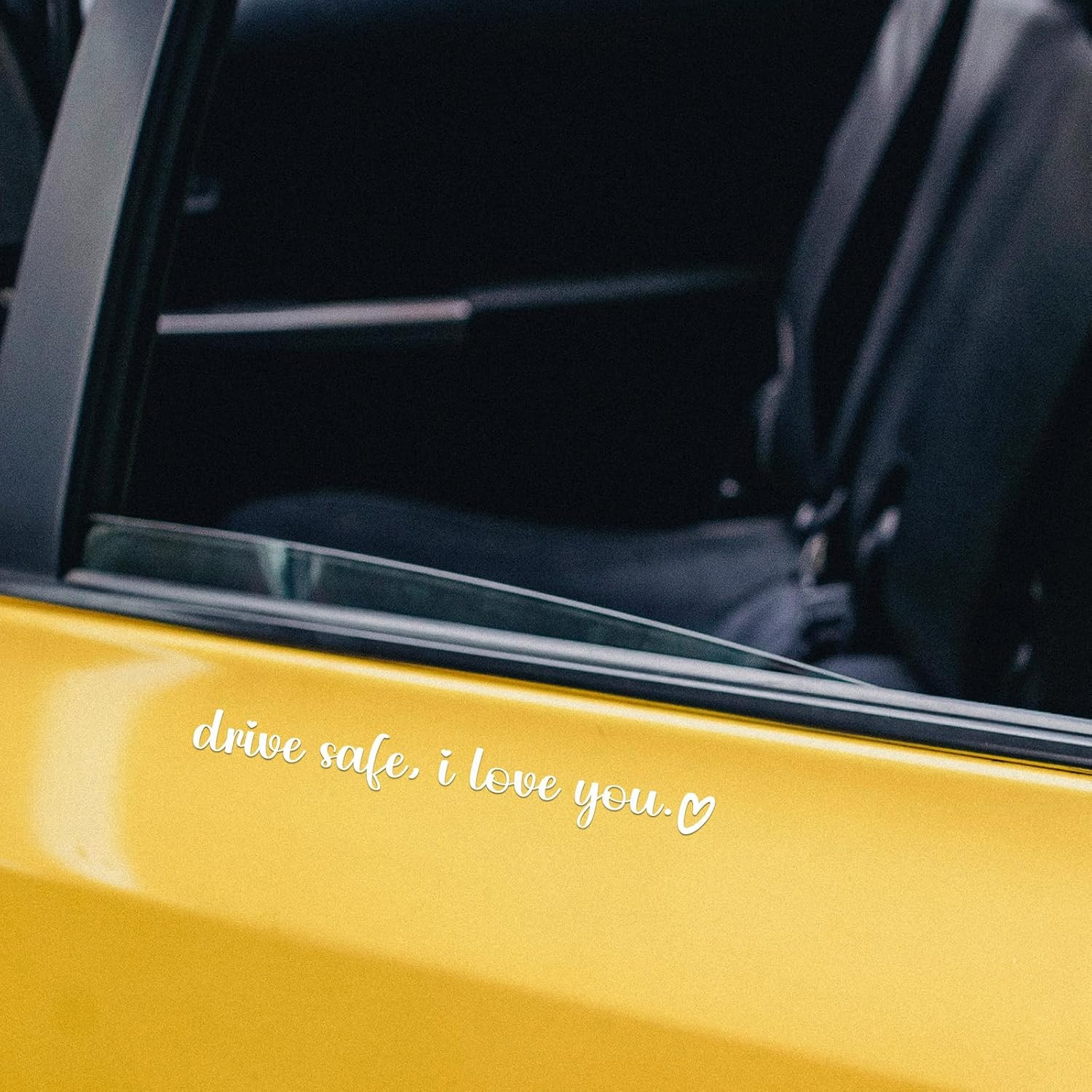 5 Pack Drive Safe, I Love You Stickers, White I Love You Drive Safe