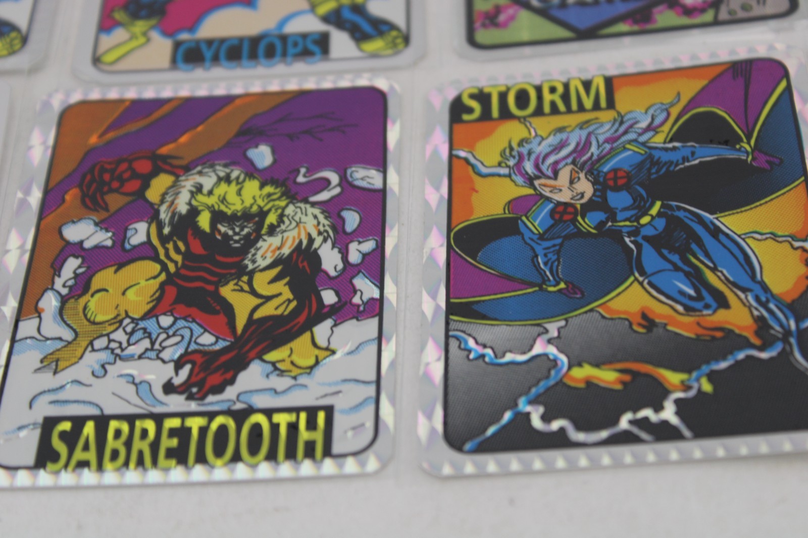 Lot: 32 Vtg Marvel X-Men Foil Prism 90s Vending Machine Stickers Kodak Rare Mint