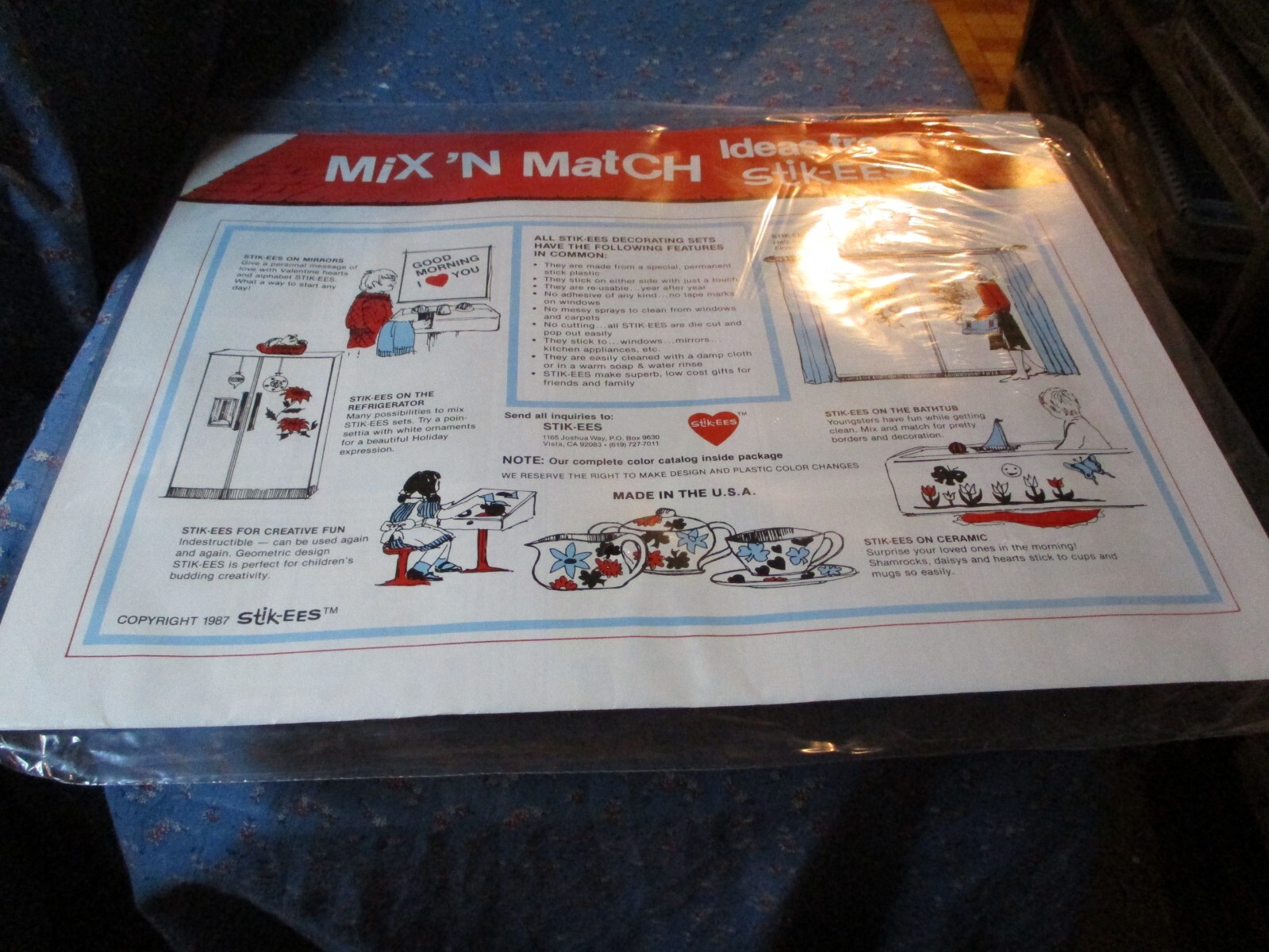 (1068) NOS Stik-ees for Creative Fun Magic Plastic Decals J Hearts