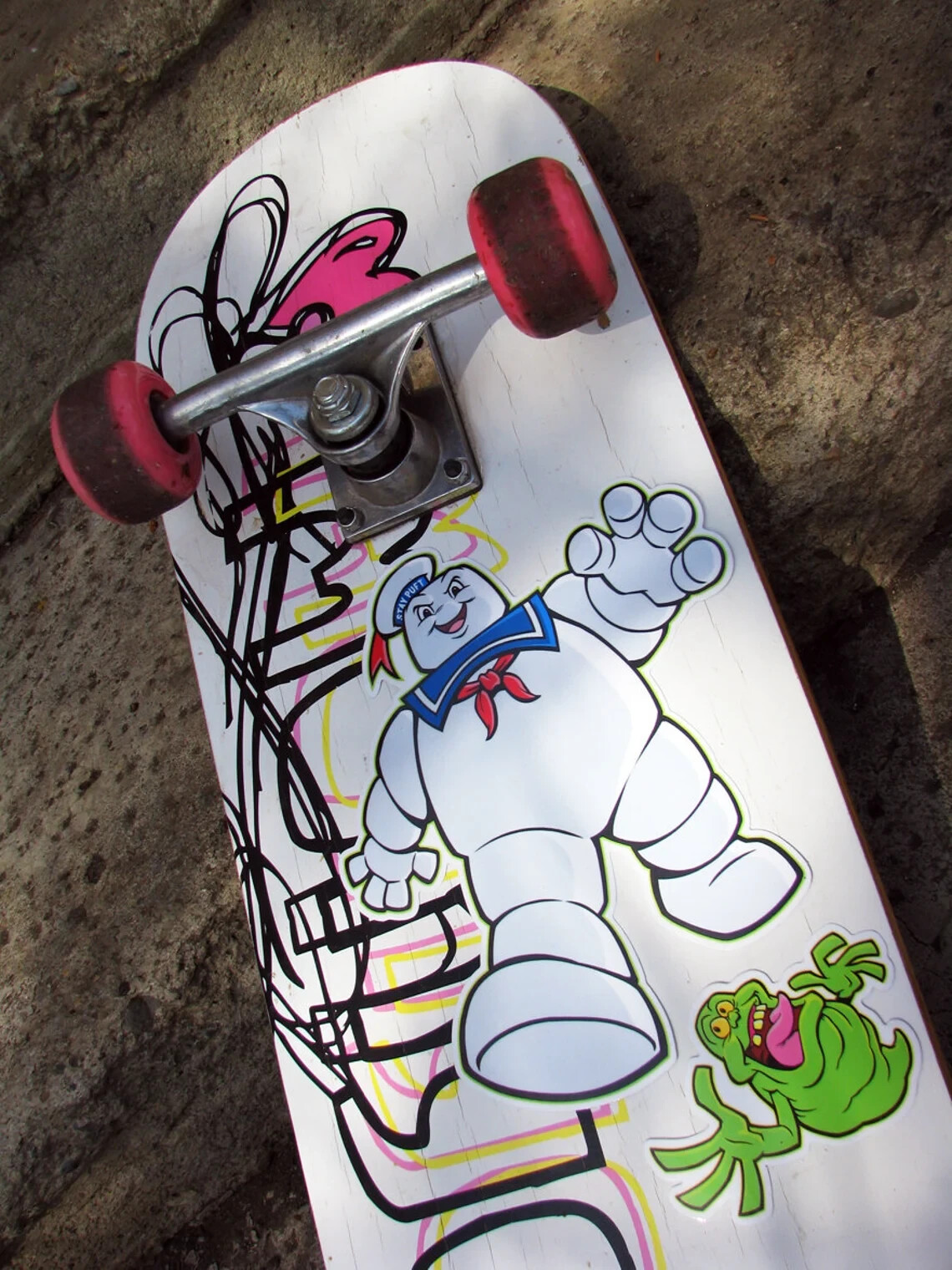 Stay Puft & Slimer Vinyl Sticker Set Skateboard Decal Real Ghostbusters Cartoon