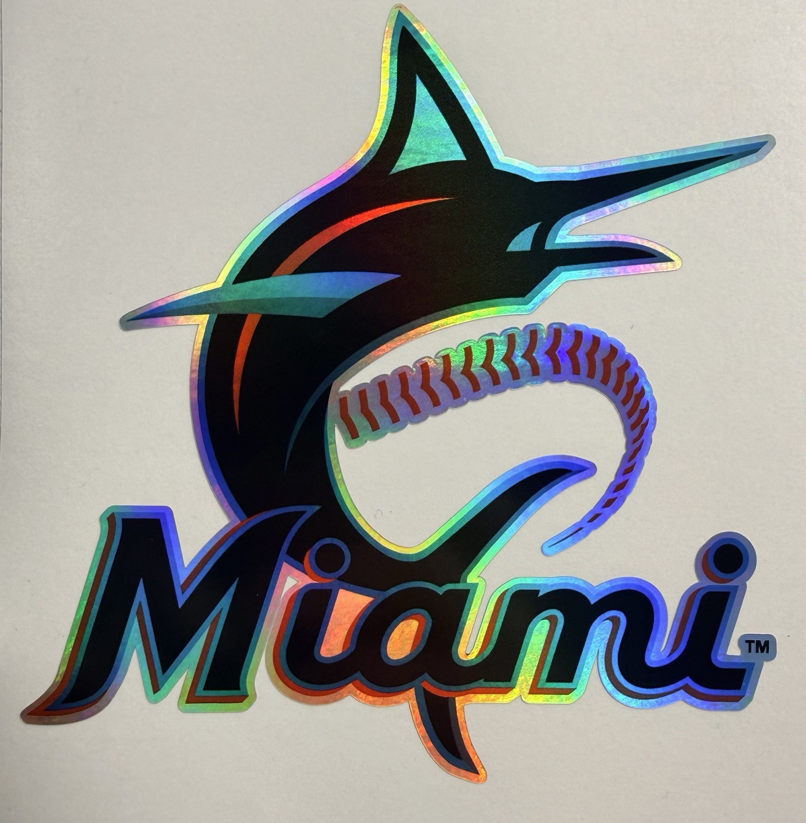 Miami Marlins Holographic Vinyl Decal