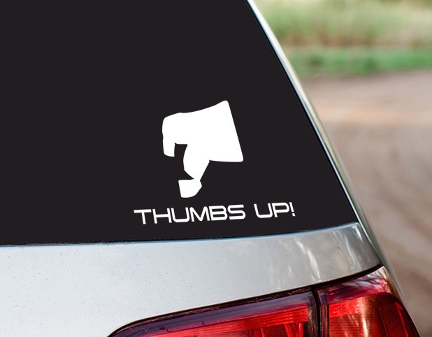 Project Hail Mary window decal Rocky "Thumbs Up!"