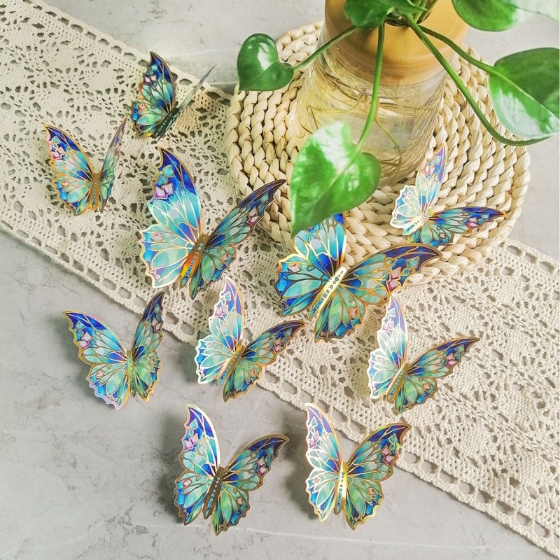 3D Effect Gradients Butterfly Wall Sticker Rest Room Wedding Decals Butterfly