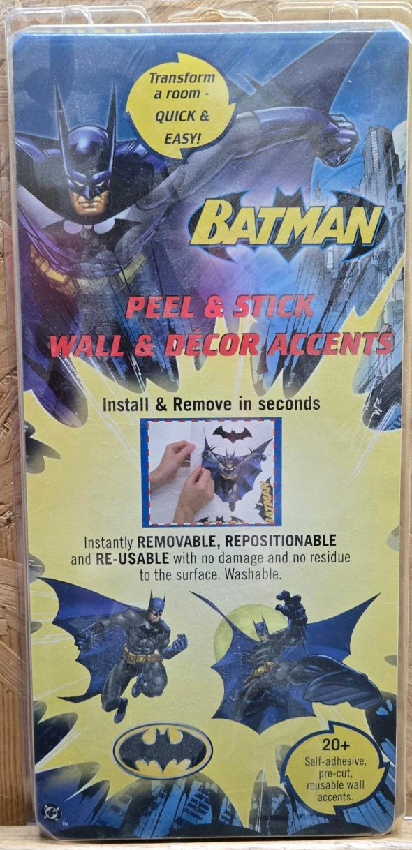 Batman Peel and Stick Decal Accents Wall Decor DC Comics Super Hero WT1063SCS