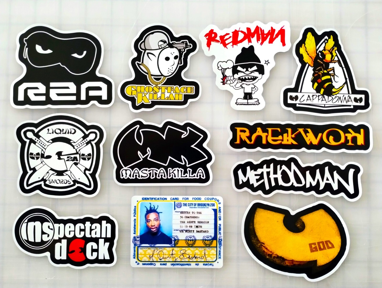Sticker Pack (10 Vinyl Stickers) Hip Hop Rap East Coast Rap Group Legends