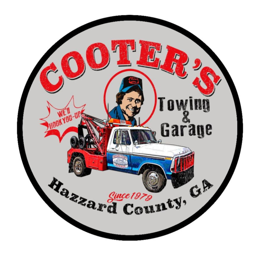 Dukes of Hazzard (Cooter's Garage) 4" Vinyl Decal Sticker Vehicle Cooler Laptop