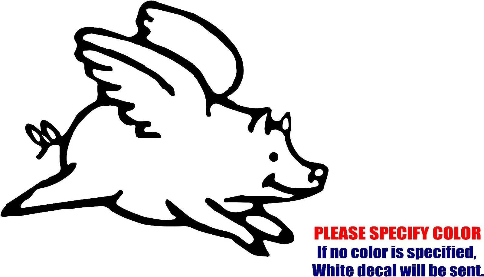 Flying Pig #2 Vinyl Decal Sticker Car Truck Window Bumper Various Sizes