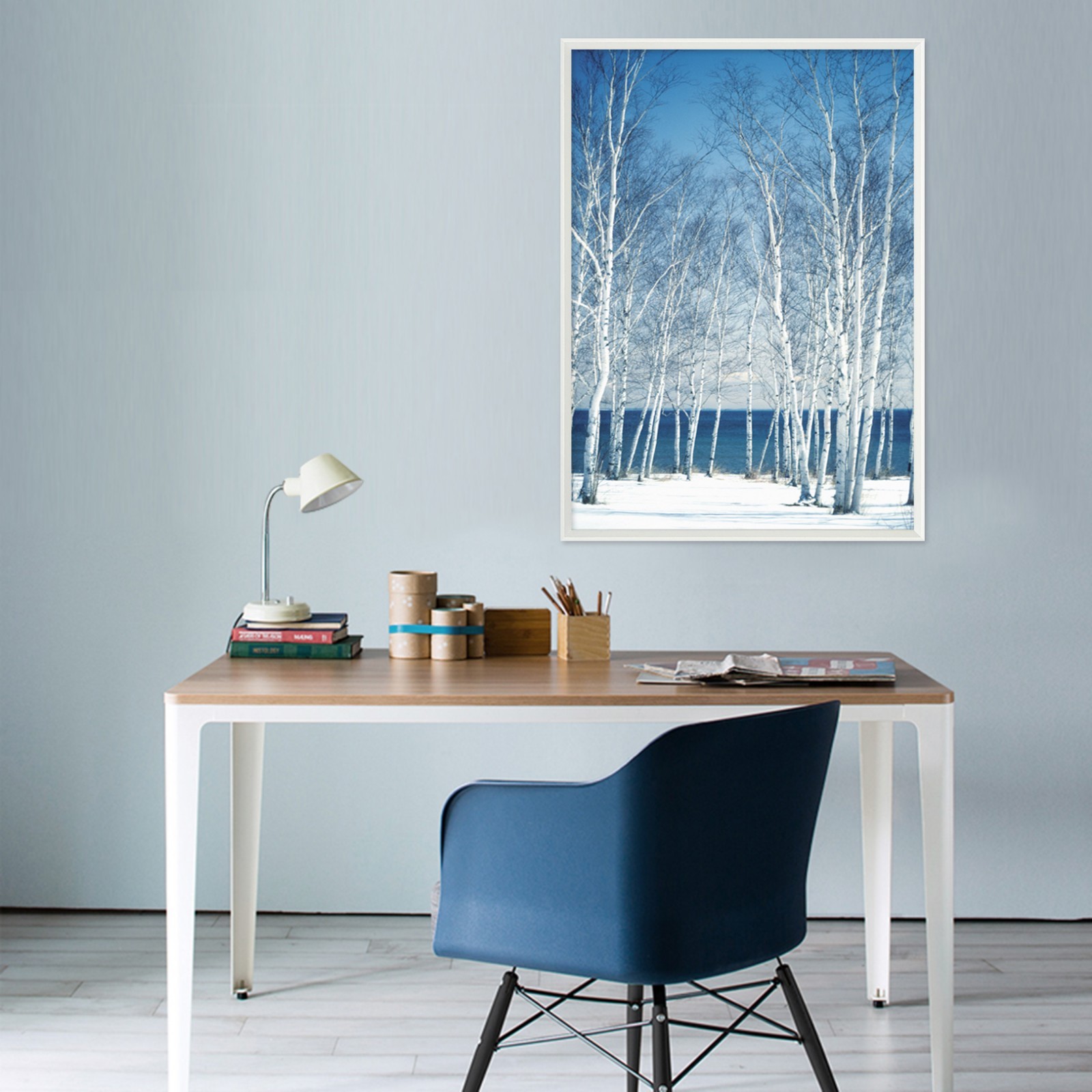 3D Blue Sky Forest 665 Fake Framed Poster Home Decor Print Painting Unique Art