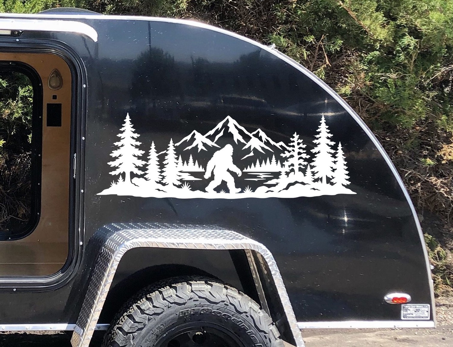 Bigfoot Sasquatch Mountain Forest V18 Vinyl Decal Camping Outdoor Adventure RV