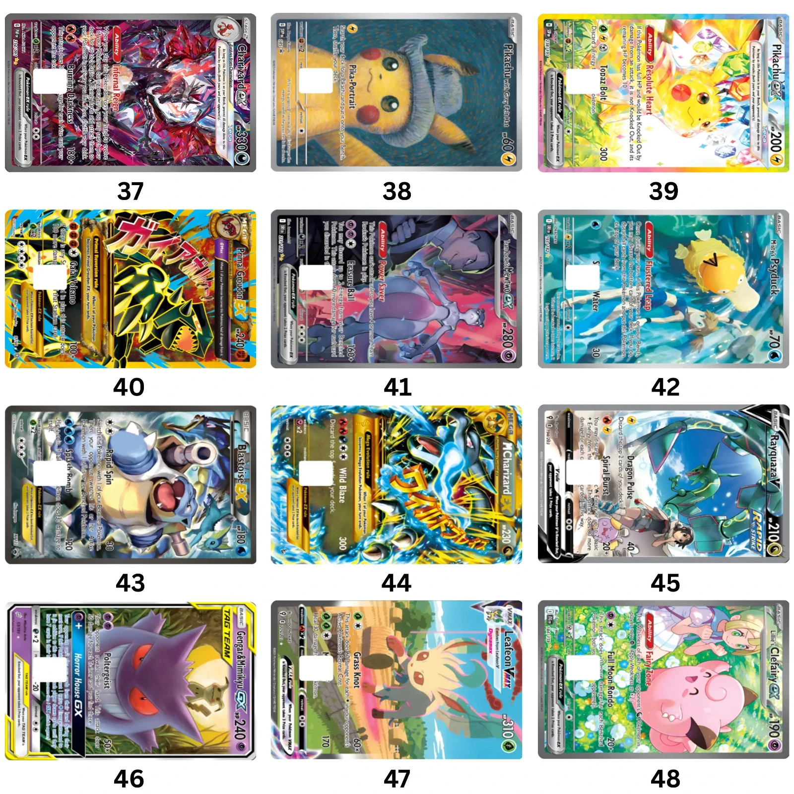 Custom Glossy Pokemon Credit Card Sticker/Cover Decals/High Quality Print