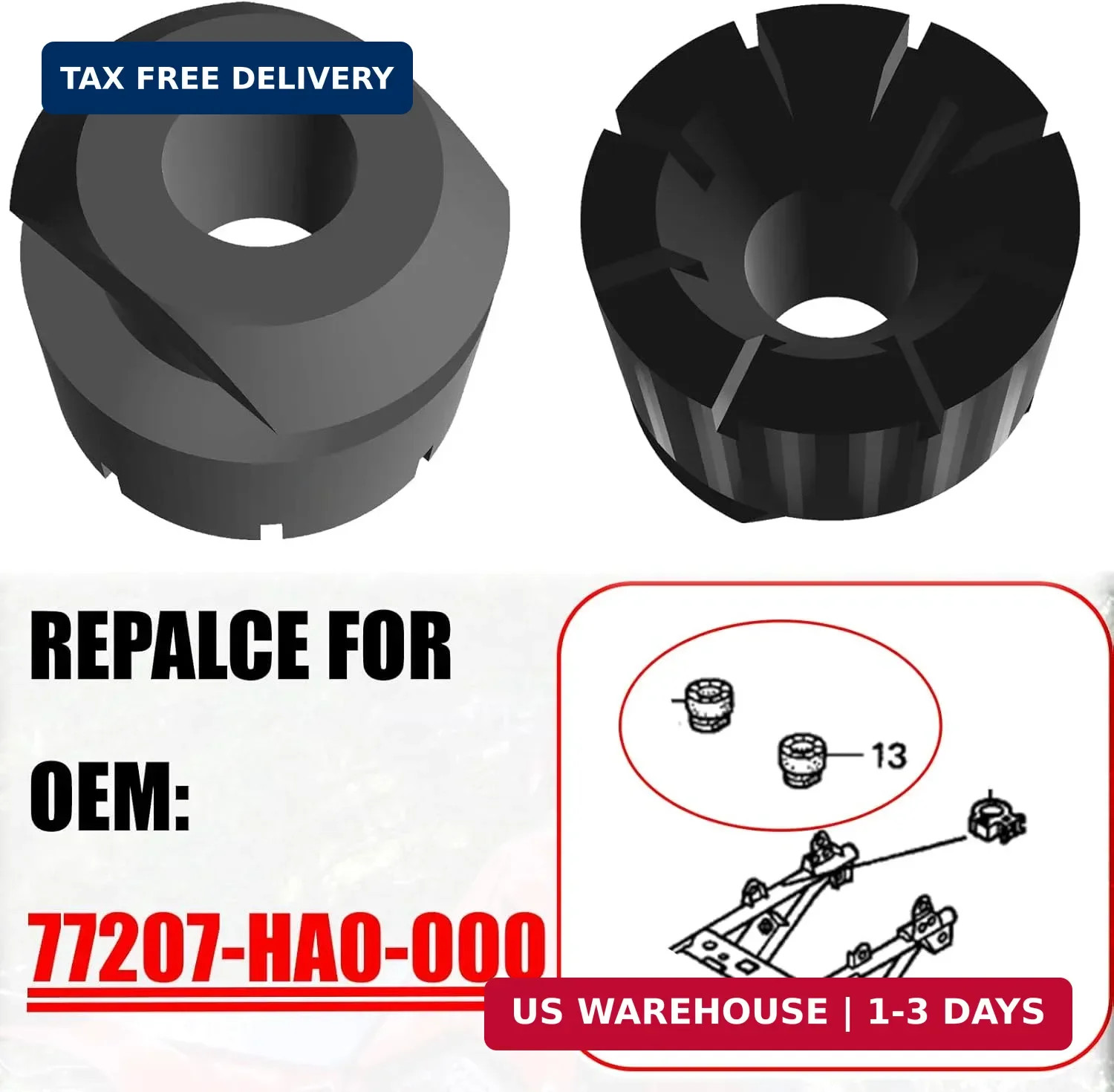 Seat Mounting Cushion Rubber for Honda Recon FourTrax Rancher Foreman Rubicon Ri