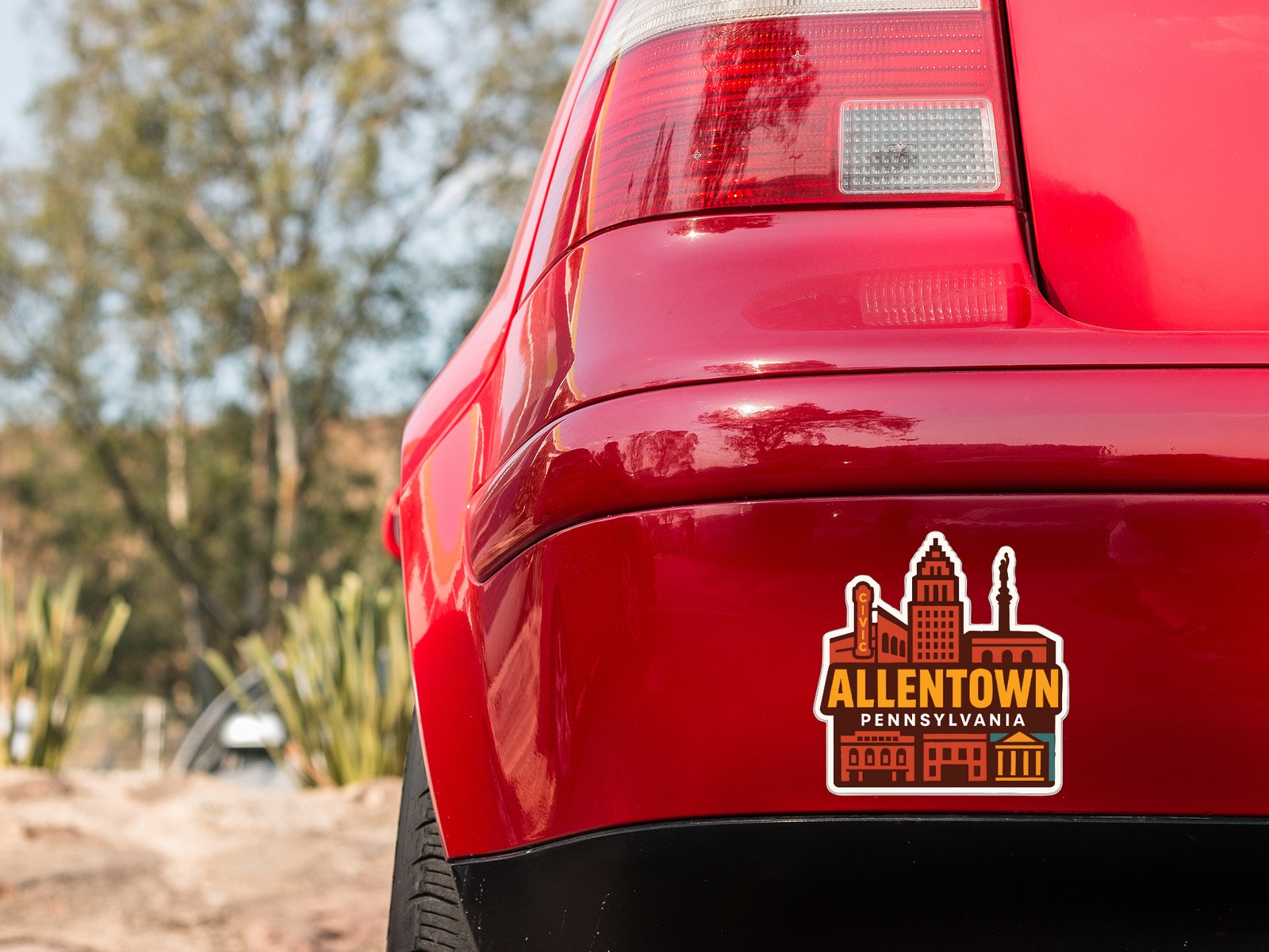 Allentown Pennsylvania Sticker Decal Vinyl Die-Cut City Skyline Landmark Design