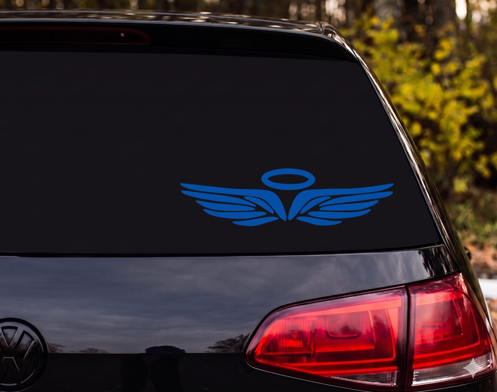 Angel Wings Halo Die Cut Vinyl Decal Custom Car Laptop | Memorial Gift