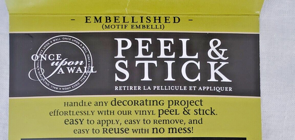 'Once Apon A Candelabra' Wall Peel & Stick 23.62" X 12.6"Decorative Rhinestones