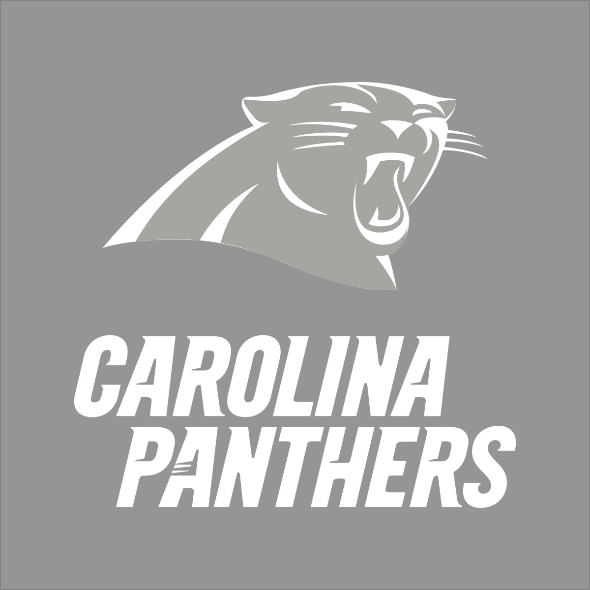 Carolina Panthers #6 NFL Team Logo 1 Color Vinyl Decal Sticker Car Window Wall