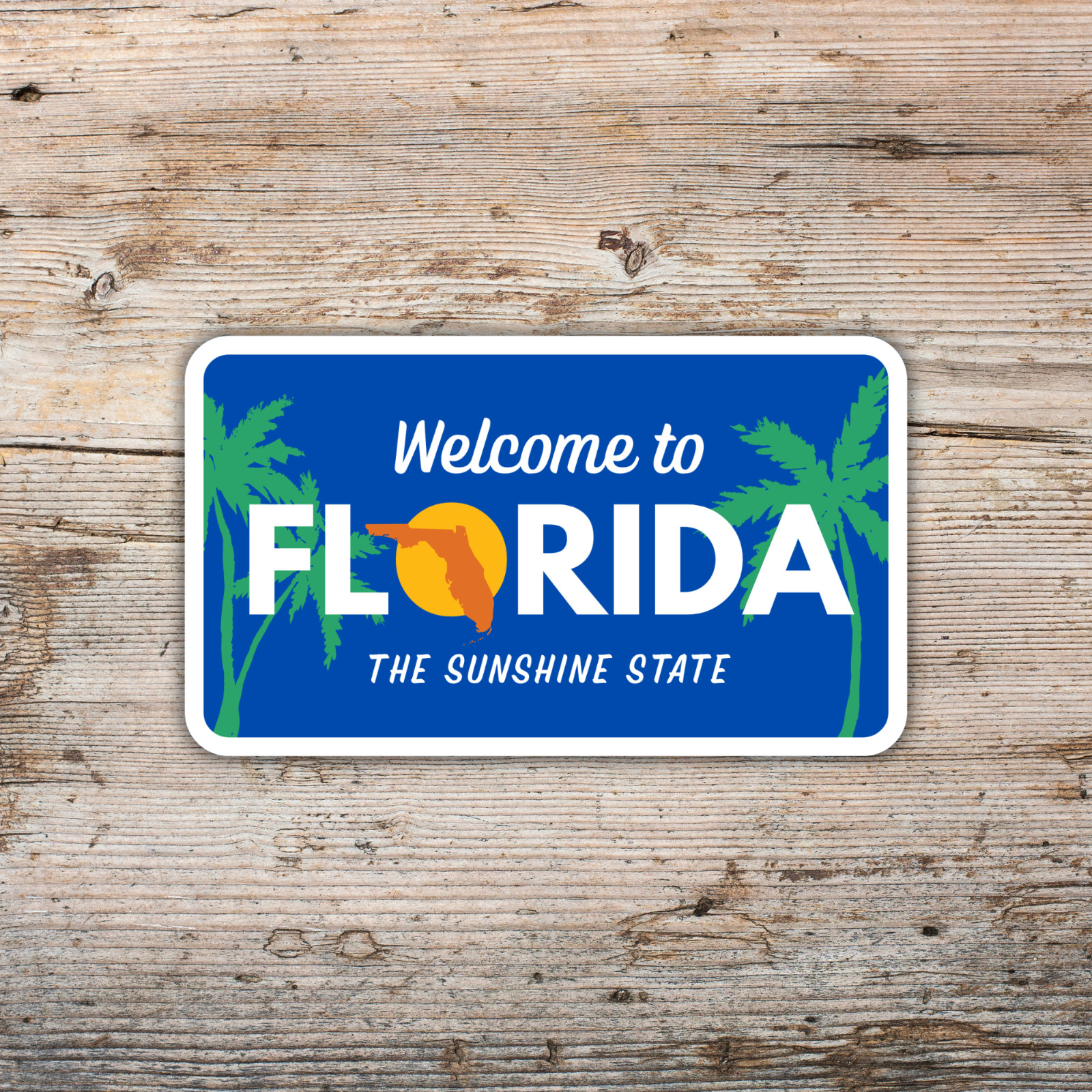 Welcome to Florida Sticker The Sunshine State Vinyl Decal Waterproof Travel