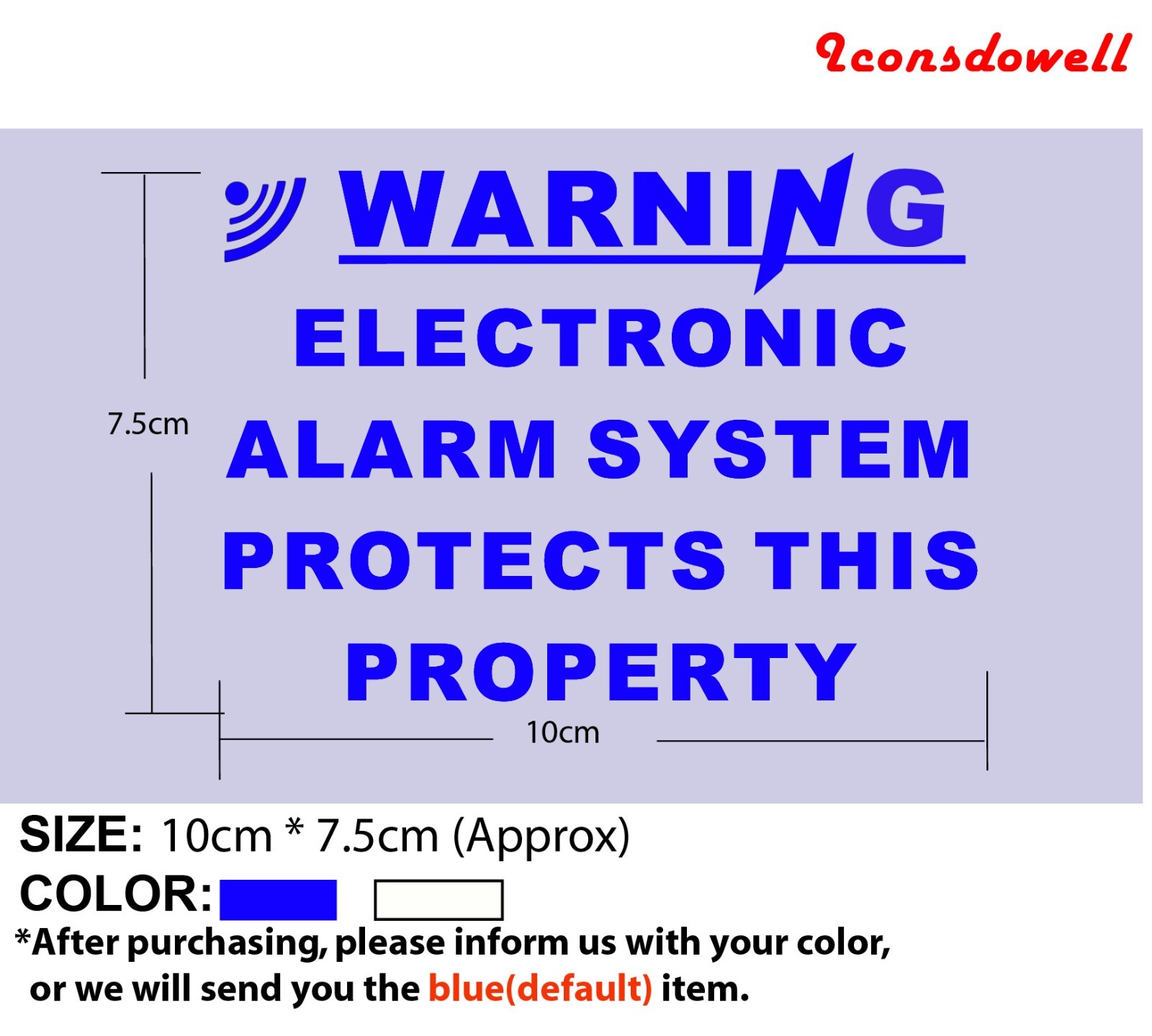 PROPERTY ALARM SYSTEM PROTECT Warning Stickers Decals Vinyl Wall Door Signs