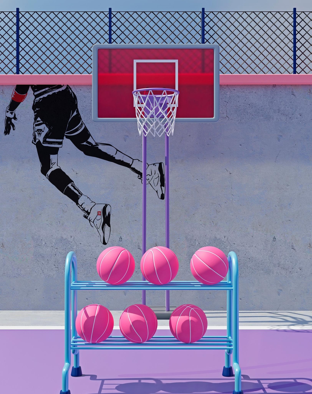 Dunking Wall Decal. Sneakerhead Wall Decor. Hypebeast Basketball Dunk Wall Art.
