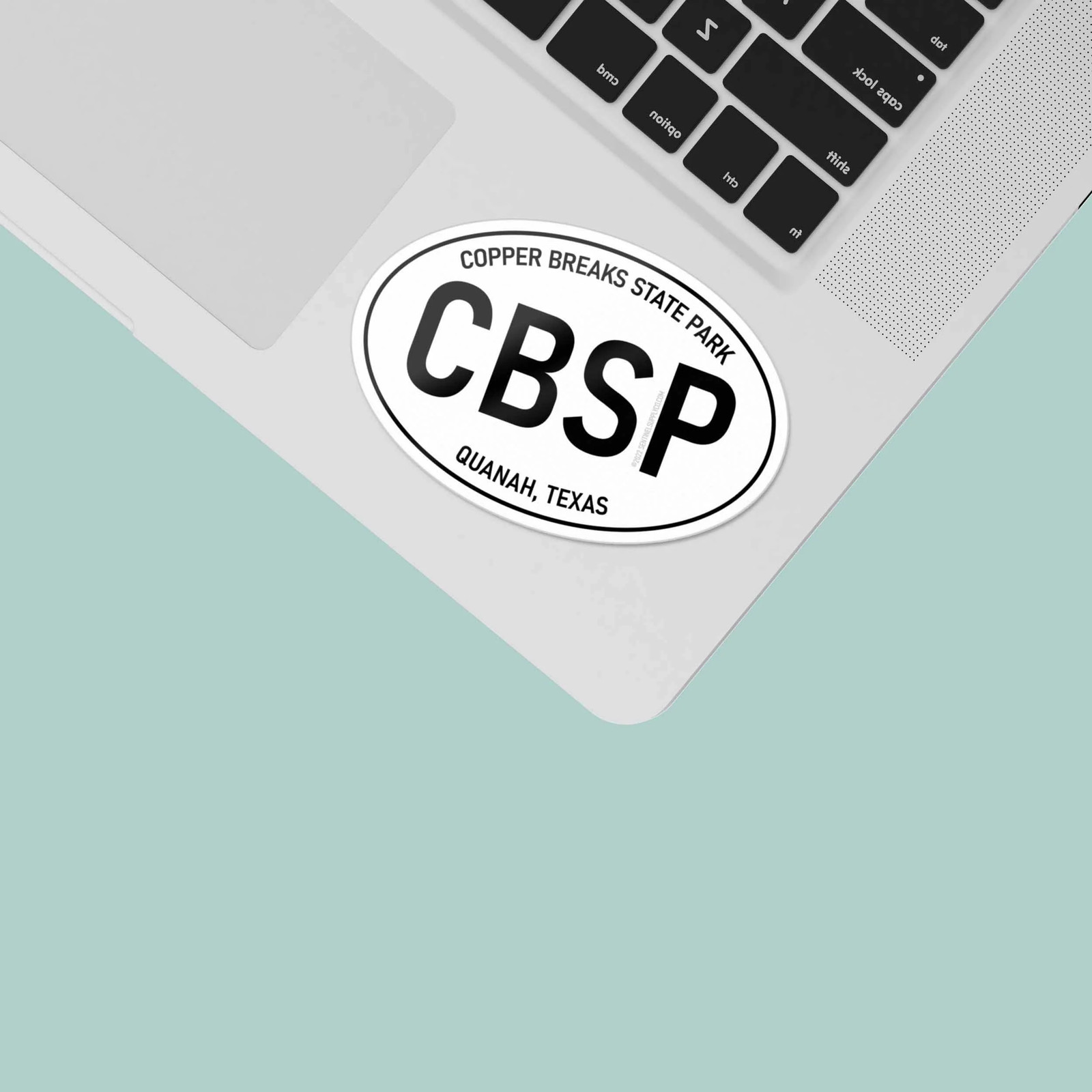 Copper Breaks State Park Texas White Oval Sticker