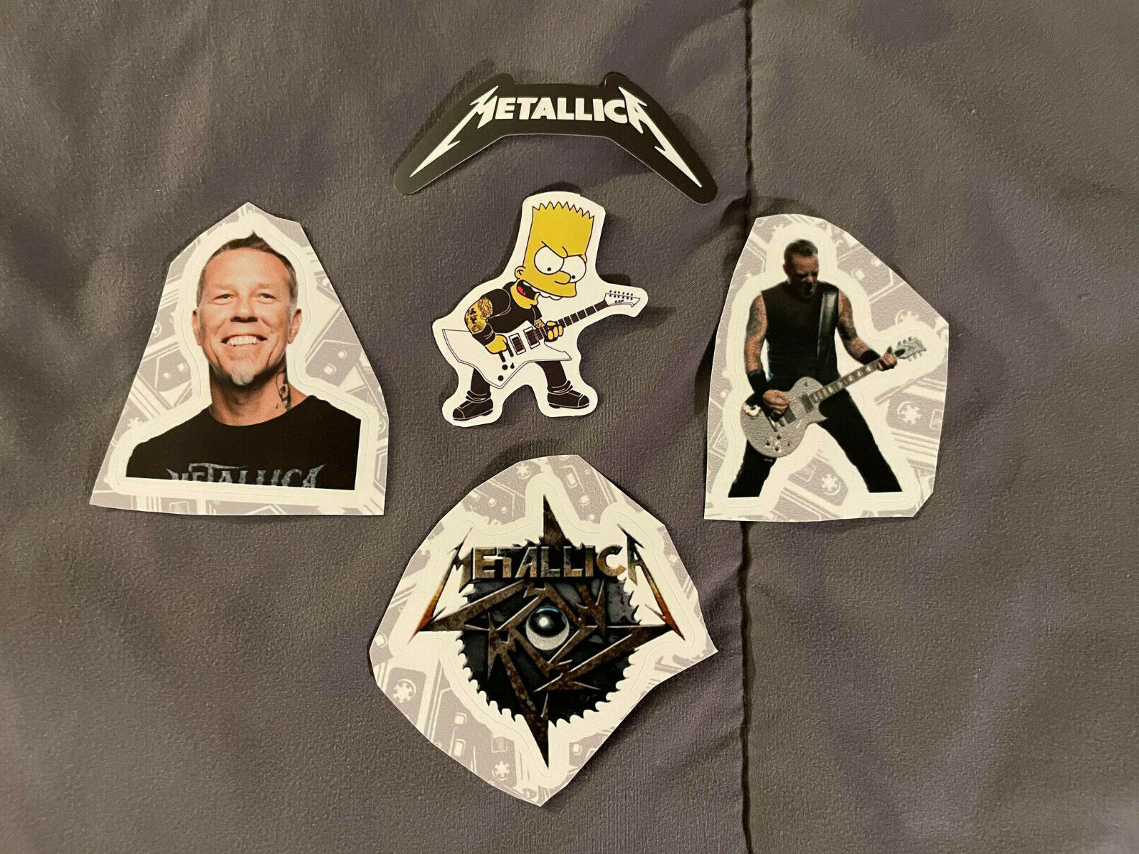 Lot (5) METALLICA 1" to 3" Band Logo Stickers FAST! FREE SHIP! JAMES HETFIELD