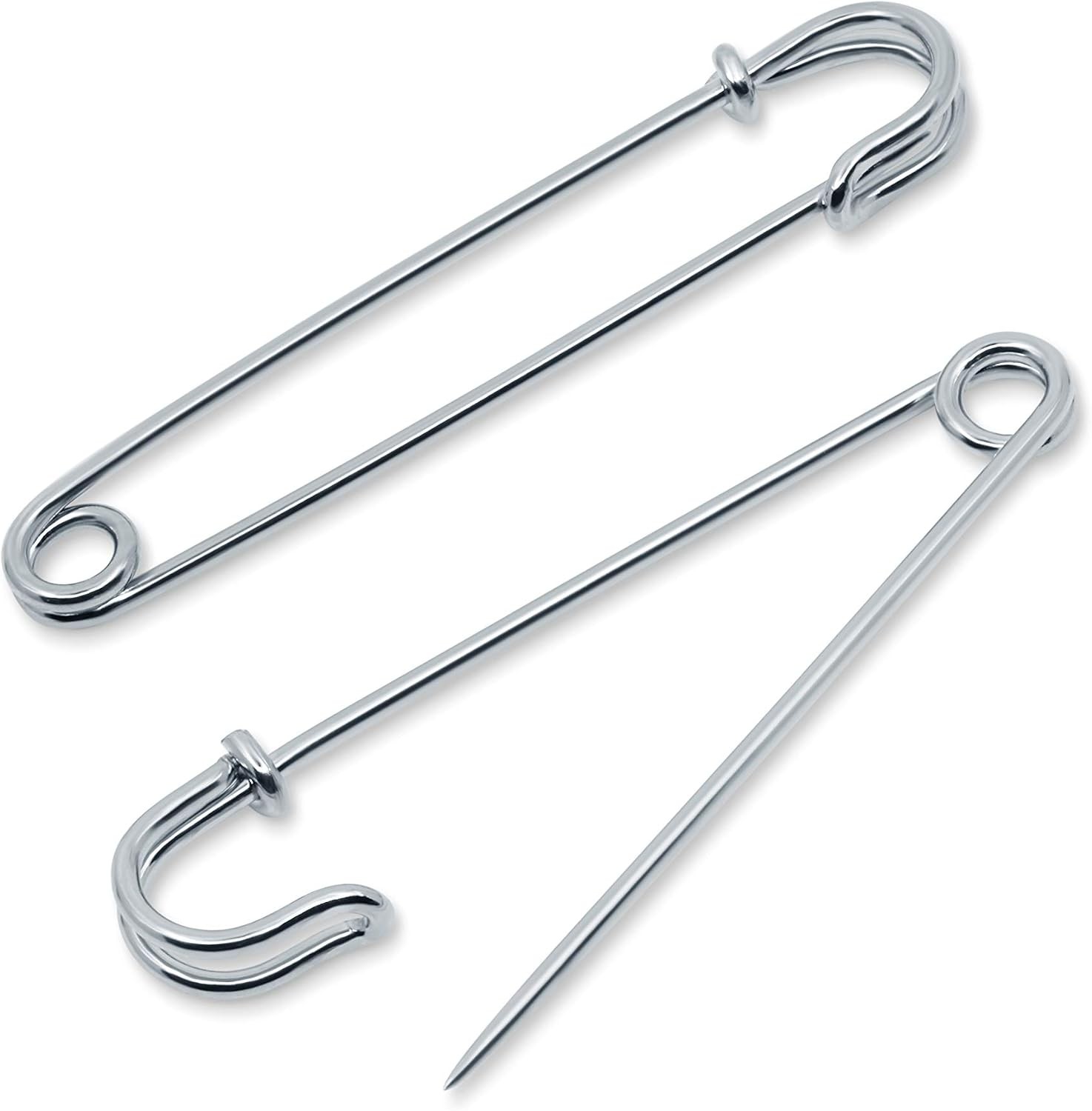 62-65 Skirt/Kilt Pins, Nickel Finish, 3-Inch (2-Count)