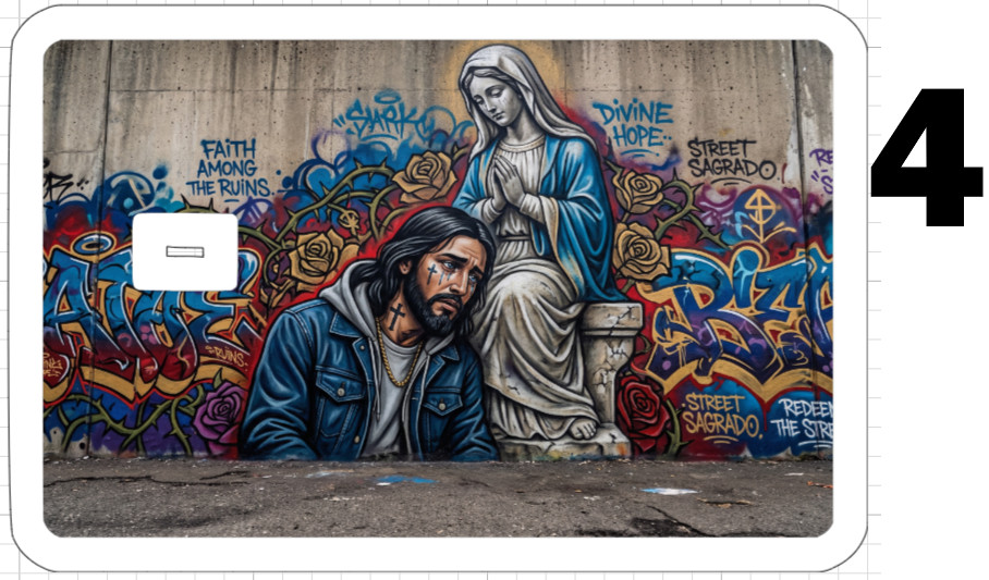 Graffiti Jesus Christ Gift Credit Debit ATM Card Skin Sticker God Love Catholic