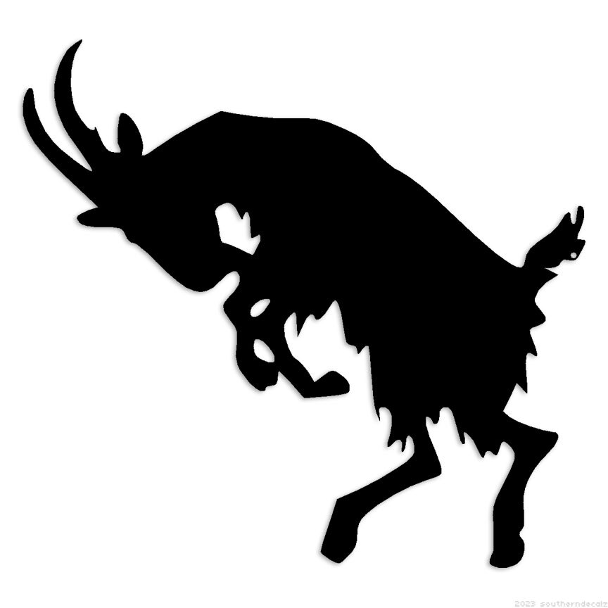 Billy Goat – Decal Sticker – Multiple Colors & Sizes – ebn6074