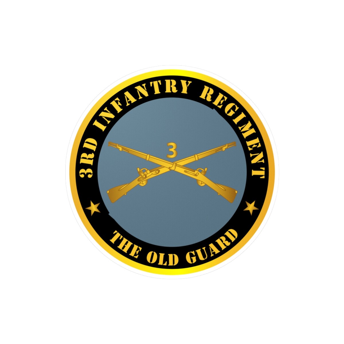 Kiss-Cut Vinyl Decals – Army – 3rd Infantry Regiment -The Old Guard w Inf Branch