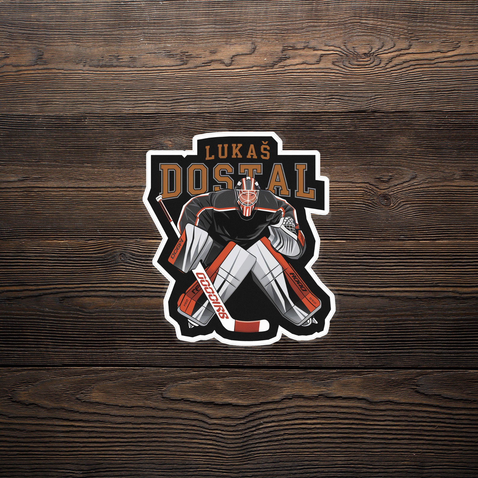 Hockey Goalie Sticker – Personalized Name Decal for Players and Fans #2322
